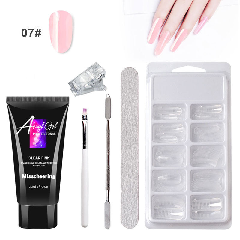 Painless Extension Gel Nail Art Without Paper Holder Quick Model Painless Crystal Gel Set Painless Extension Gel Nail Art Without Paper Holder Quick Model Painless Crystal Gel Set
